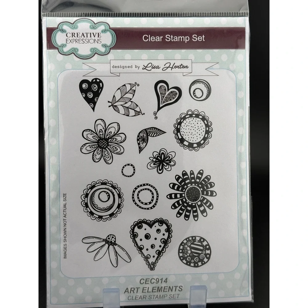 Creative Expressions Lisa Horton Art Elements Clear Stamp Set CEC914 Flowers